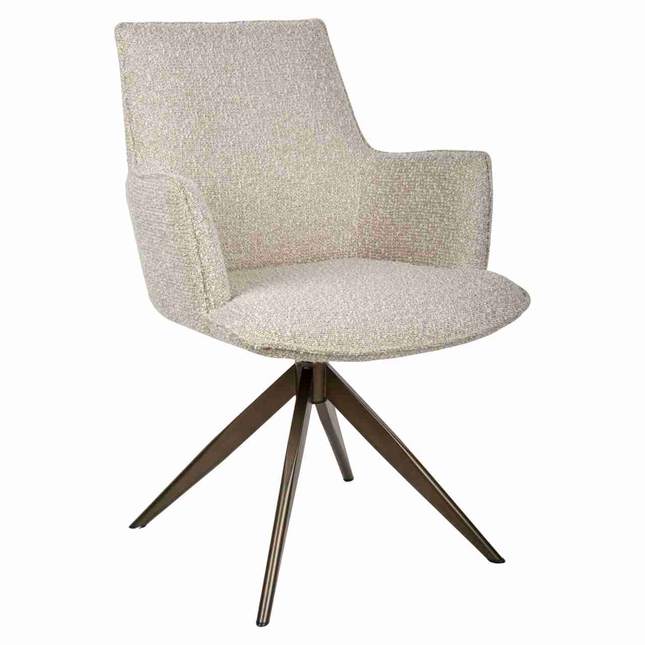 Richmond Draaibare Eetkamerstoel Dakota Chunky stof - Natural