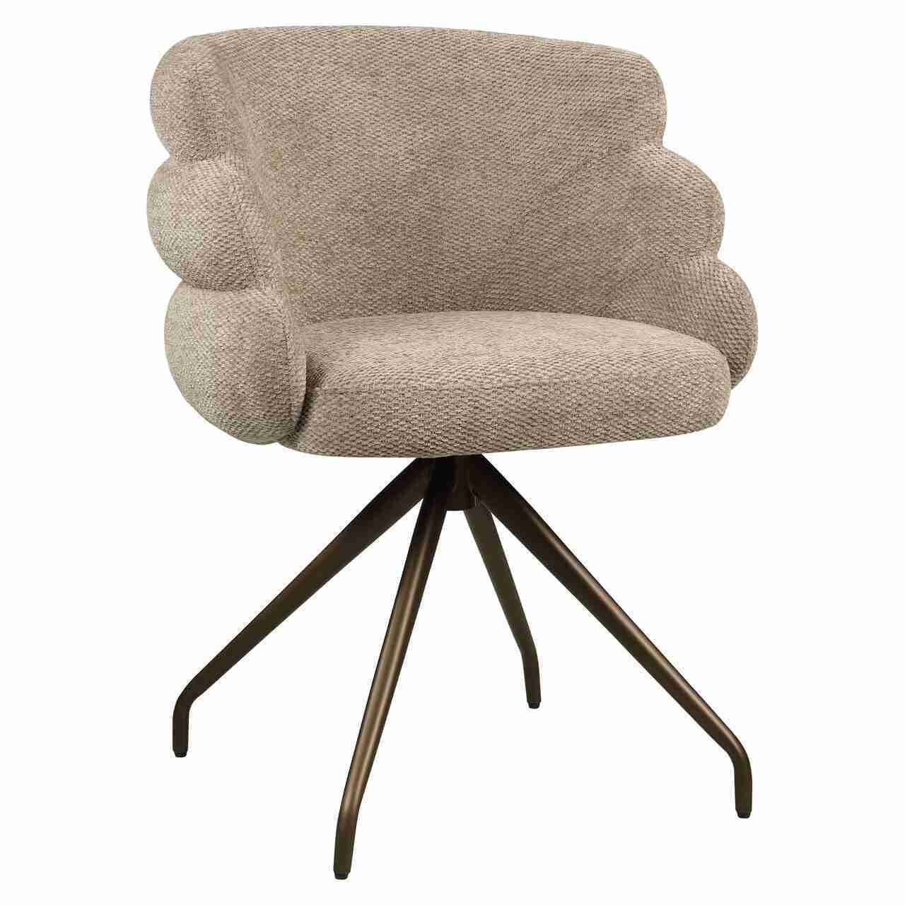 Richmond Draaibare Eetkamerstoel Kayla Boldweave - Mocca
