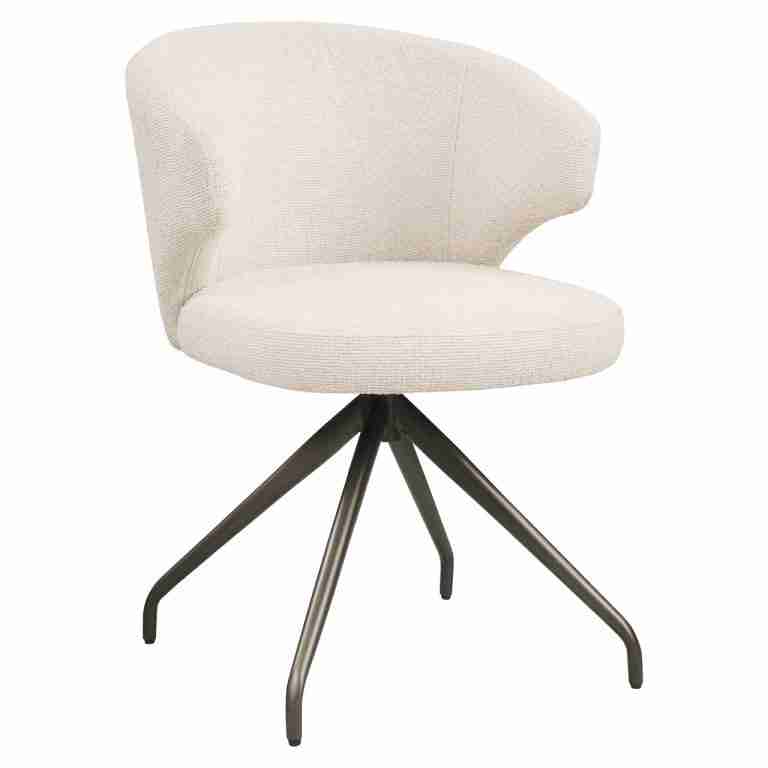Richmond Draaibare Eetkamerstoel Milly Bouclé - Cream