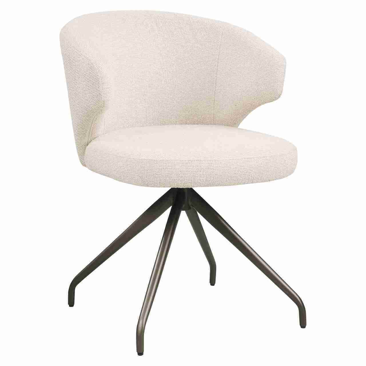 Richmond Draaibare Eetkamerstoel Milly Bouclé - Cream