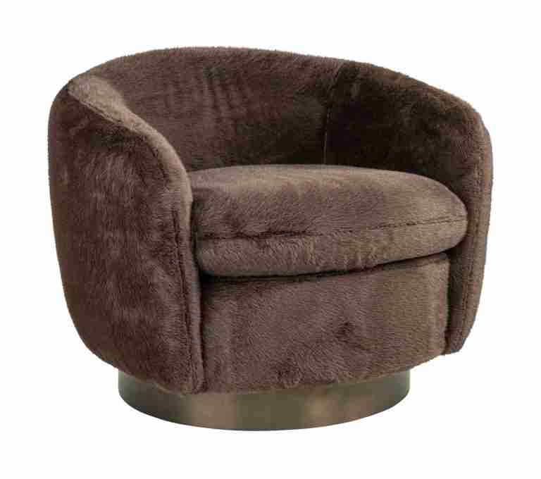 Richmond Draaifauteuil Colmar Fluffy - Chocolat