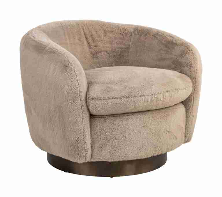 Richmond Draaifauteuil Colmar Fluffy - Khaki