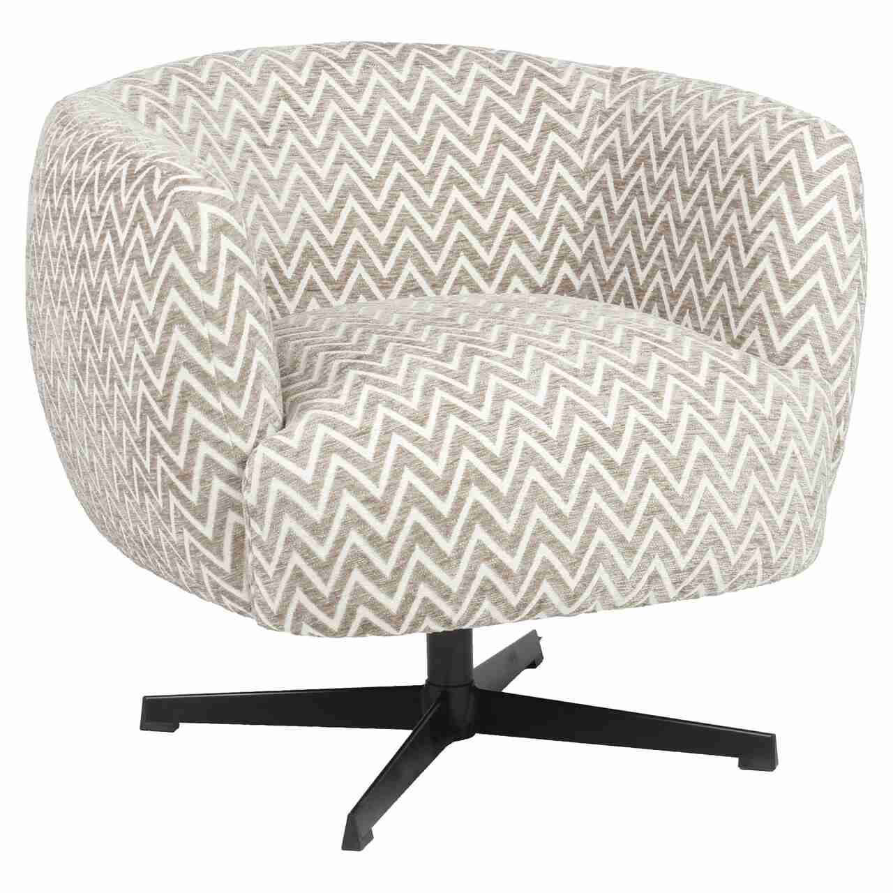Richmond Draaifauteuil Estelle Chevron - Sand