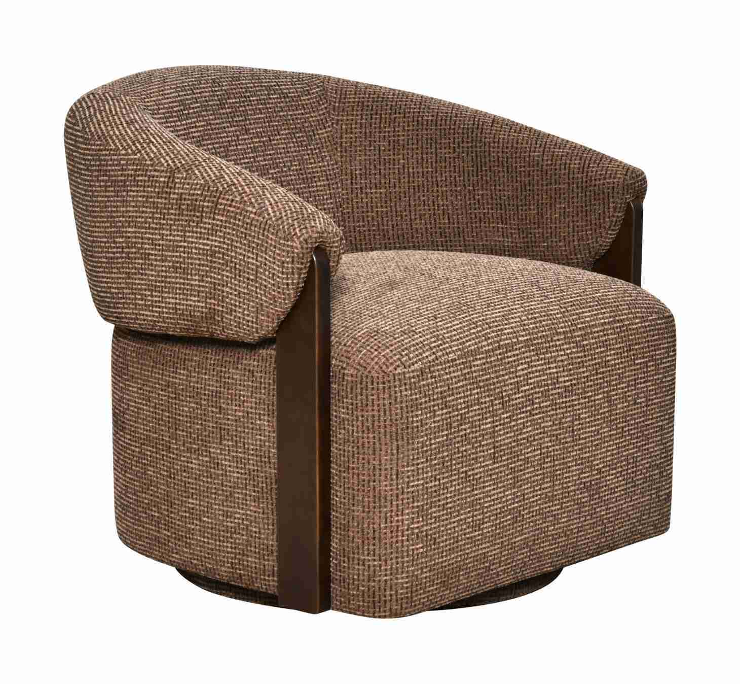 Richmond Draaifauteuil Marina Blockweave - Bruin