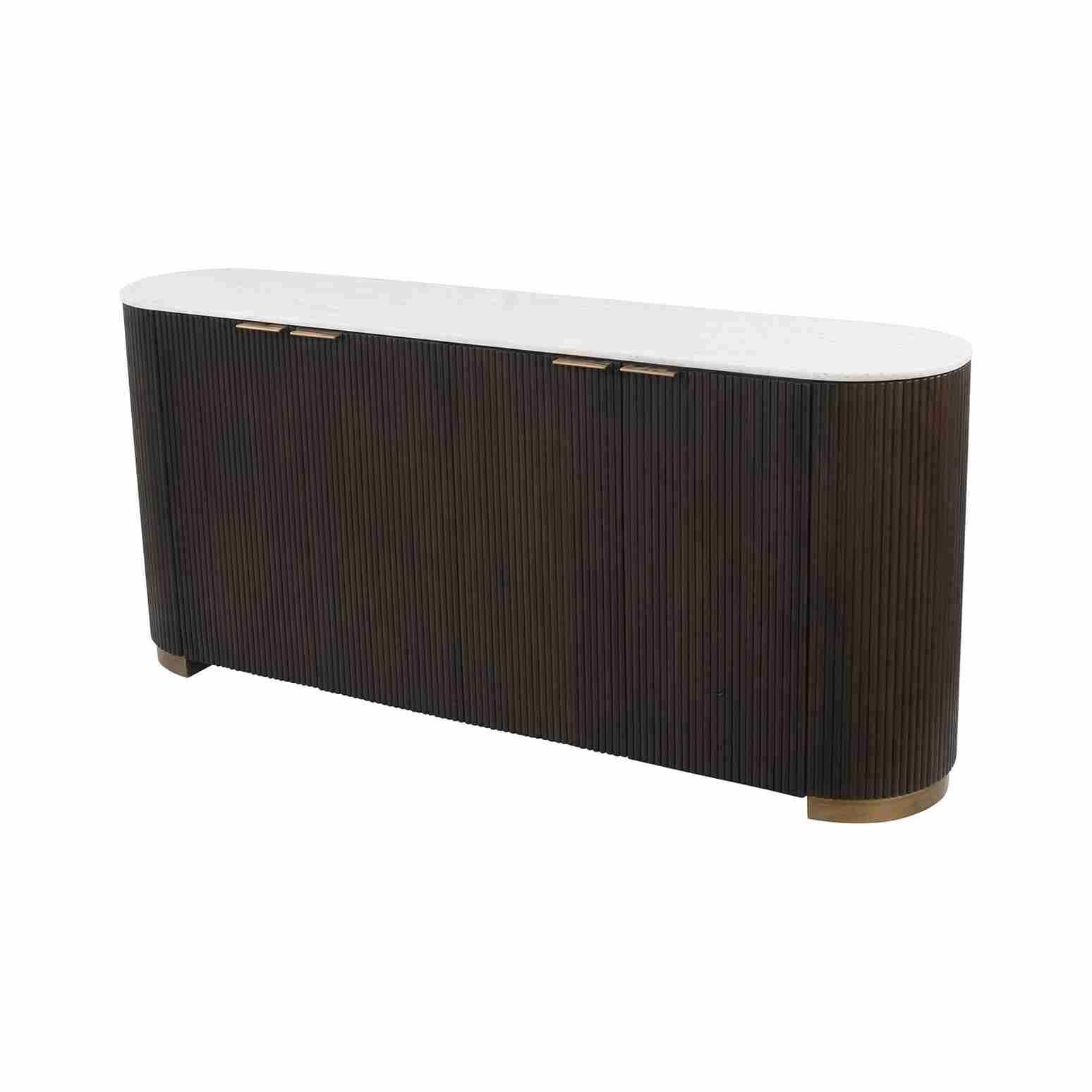 Richmond Dressoir Mayfield Mangohout en marmer, 180cm - Bruin