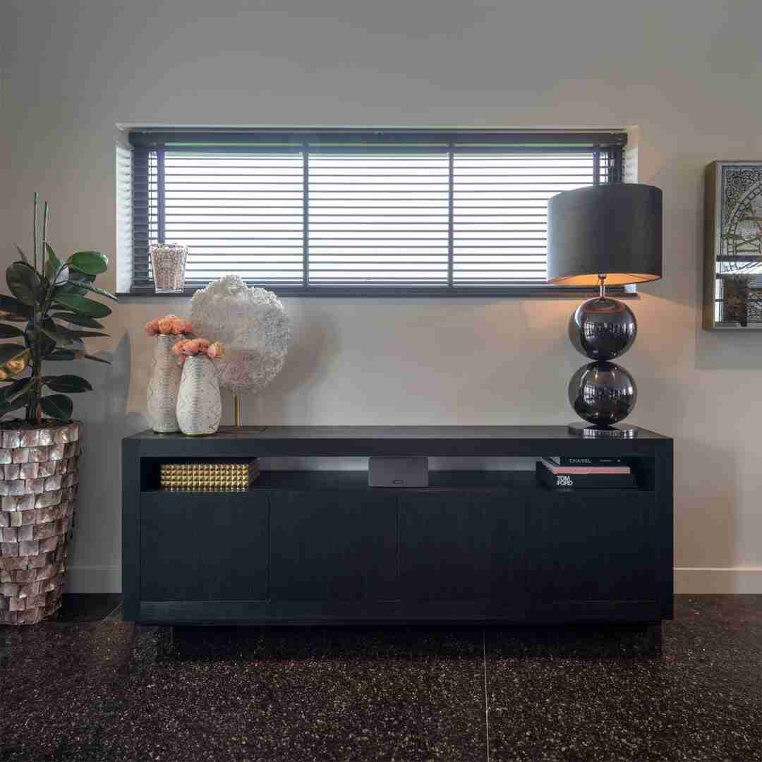 Richmond Dressoir Oakura Eikenhout 190cm - zwart