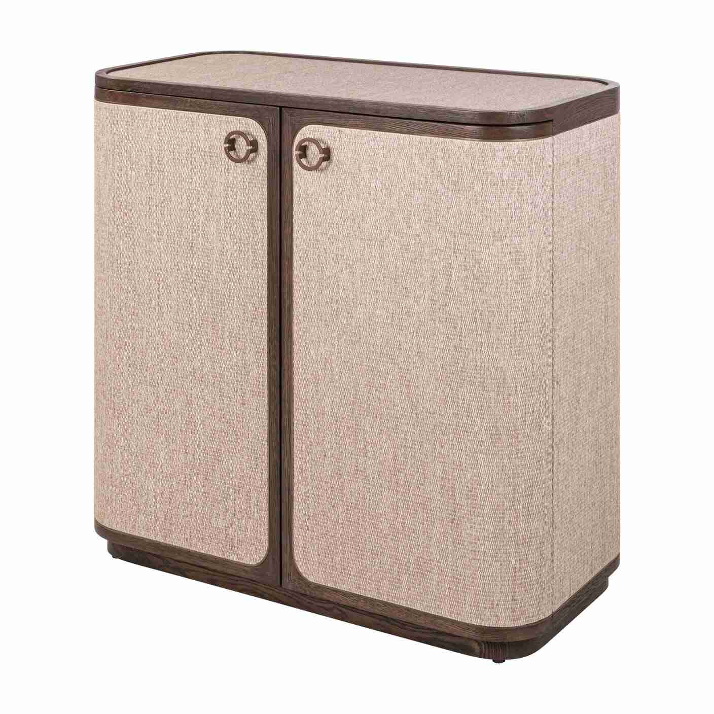 Richmond Dressoir Willox Linnen en eiken, 90cm - Bruin