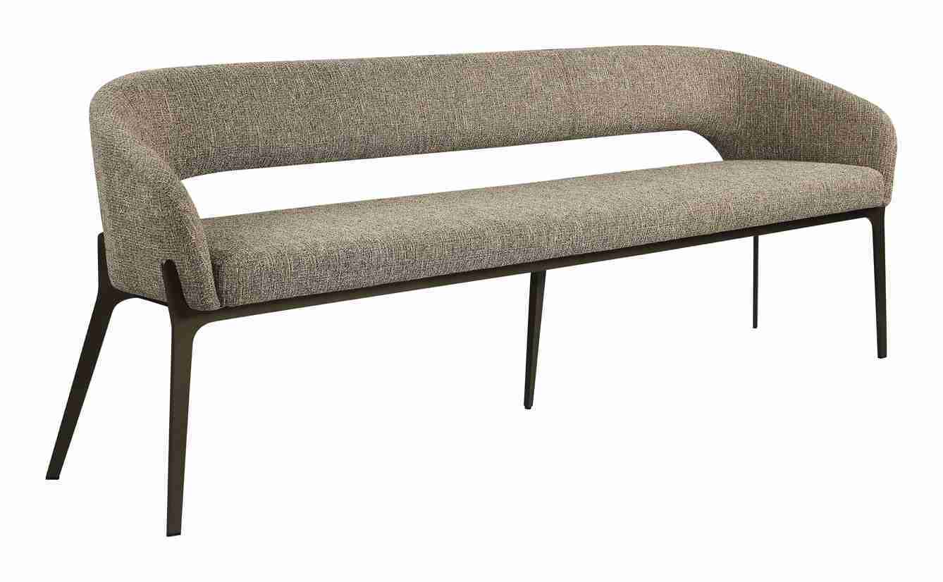 Richmond Eetkamerbank Kenzi 210cm, Tweed - Bruin