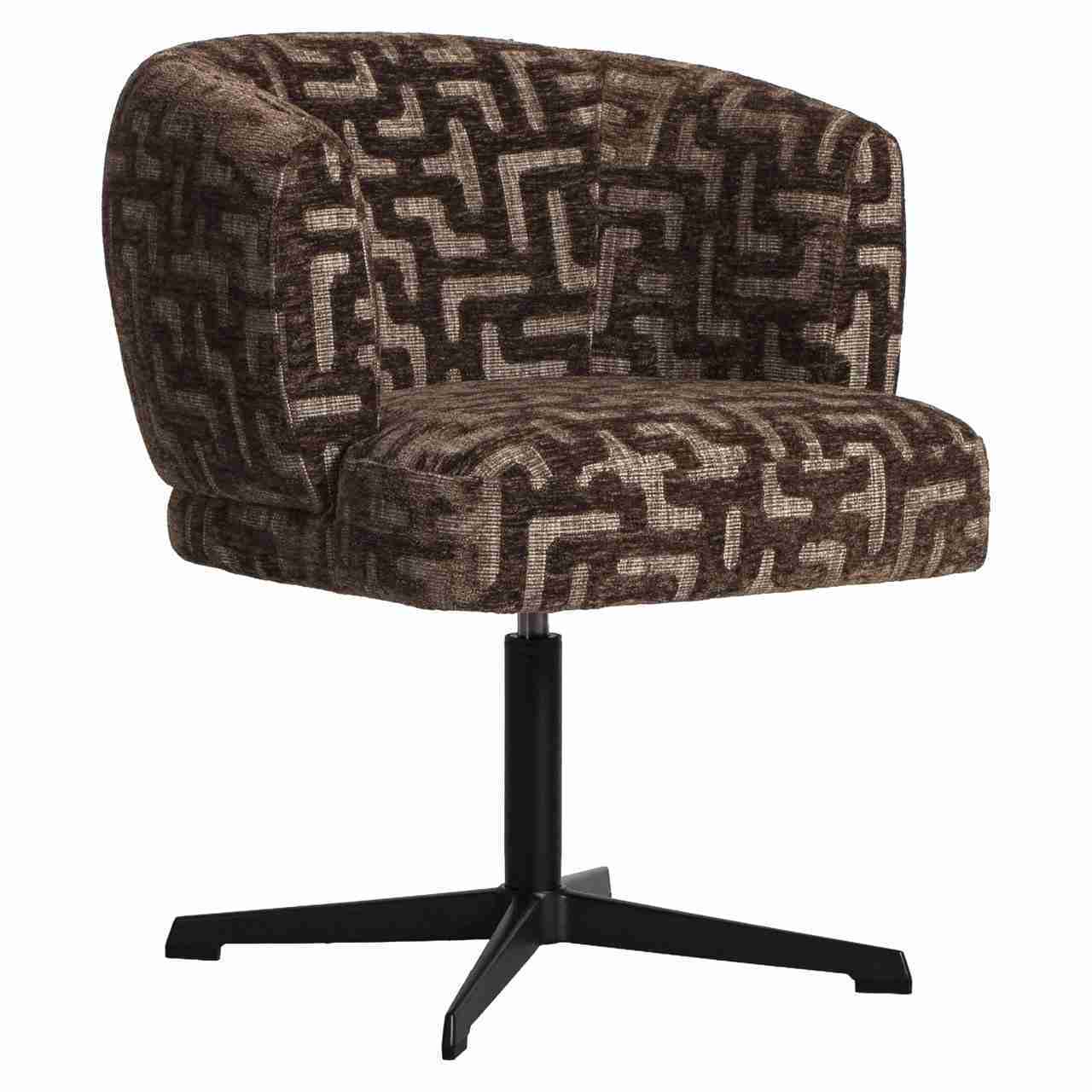 Richmond Eetkamerstoel Dinan Labyrinth - Brown