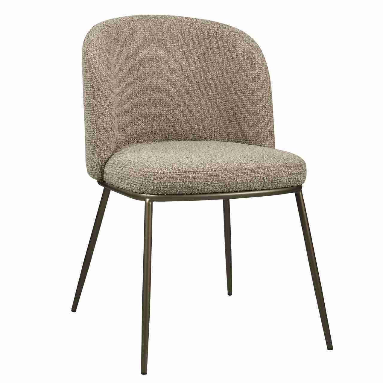 Richmond Eetkamerstoel Elvi Chunky stof - Mocca