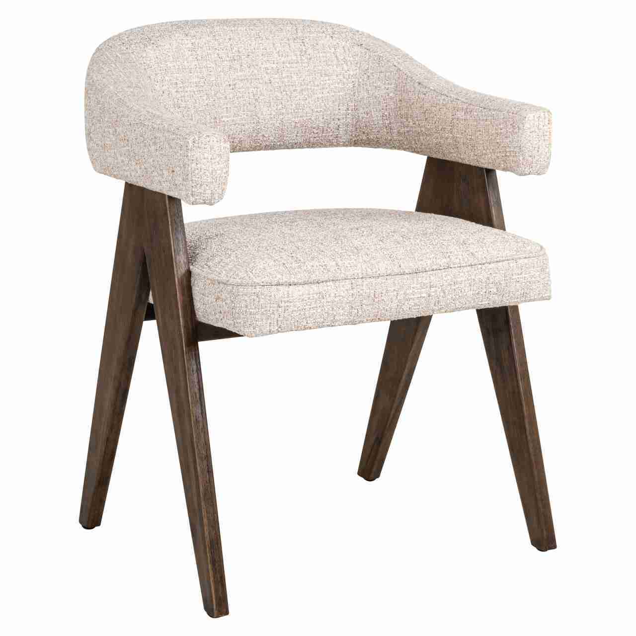 Richmond Eetkamerstoel Mori Tweed en hout - Cream