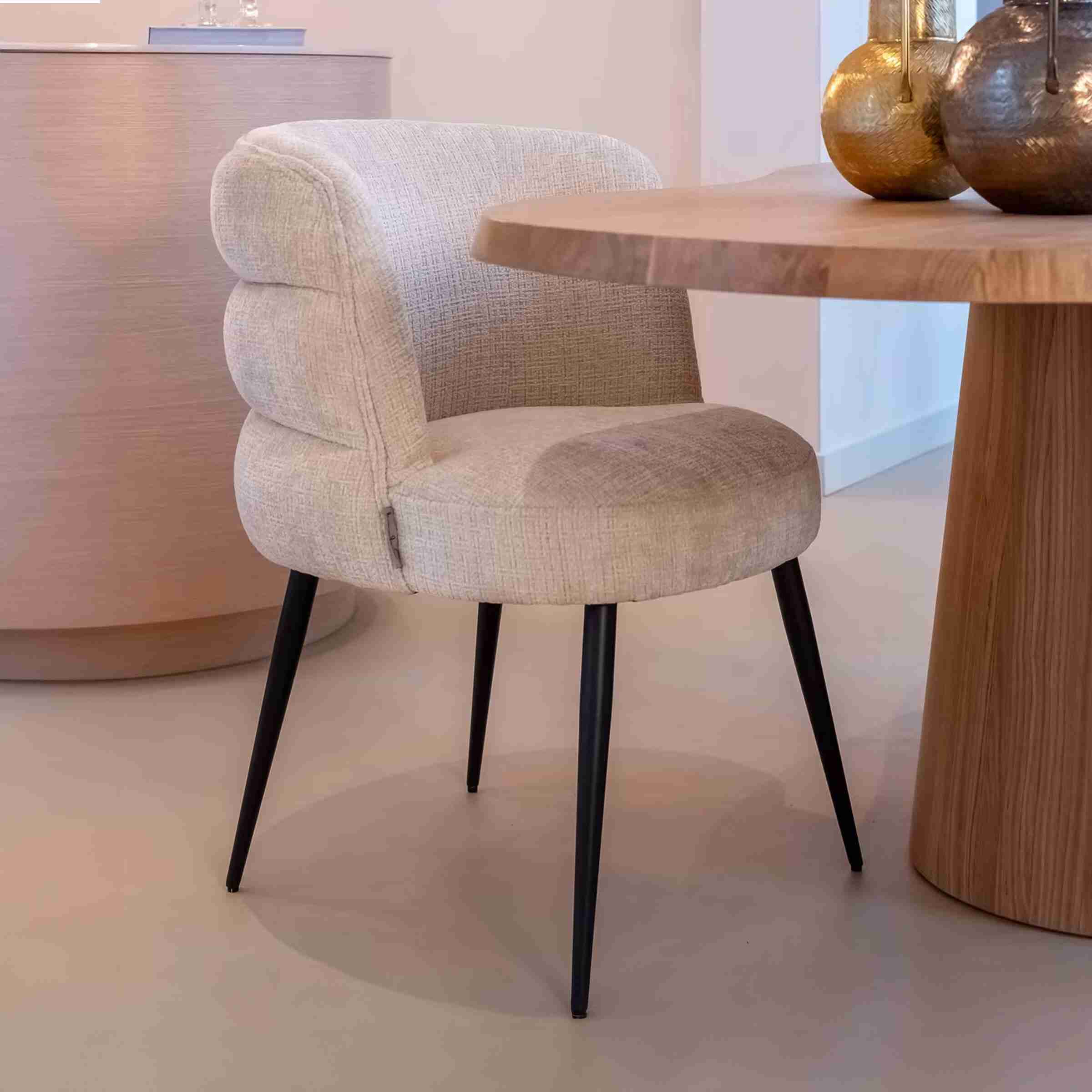 Richmond Eetkamerstoel Stella Chenille - Beige