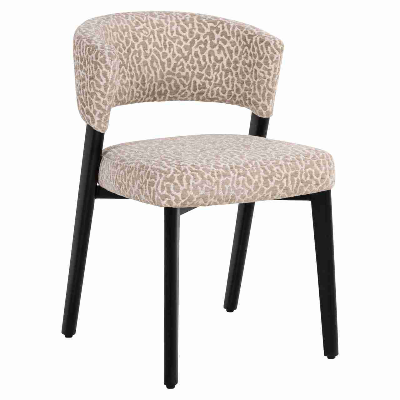 Richmond Eetkamerstoel Zeno Leopard stof - Beige