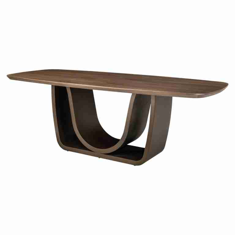 Richmond Eettafel Windsor Walnoot en Brass, 230 x 100cm