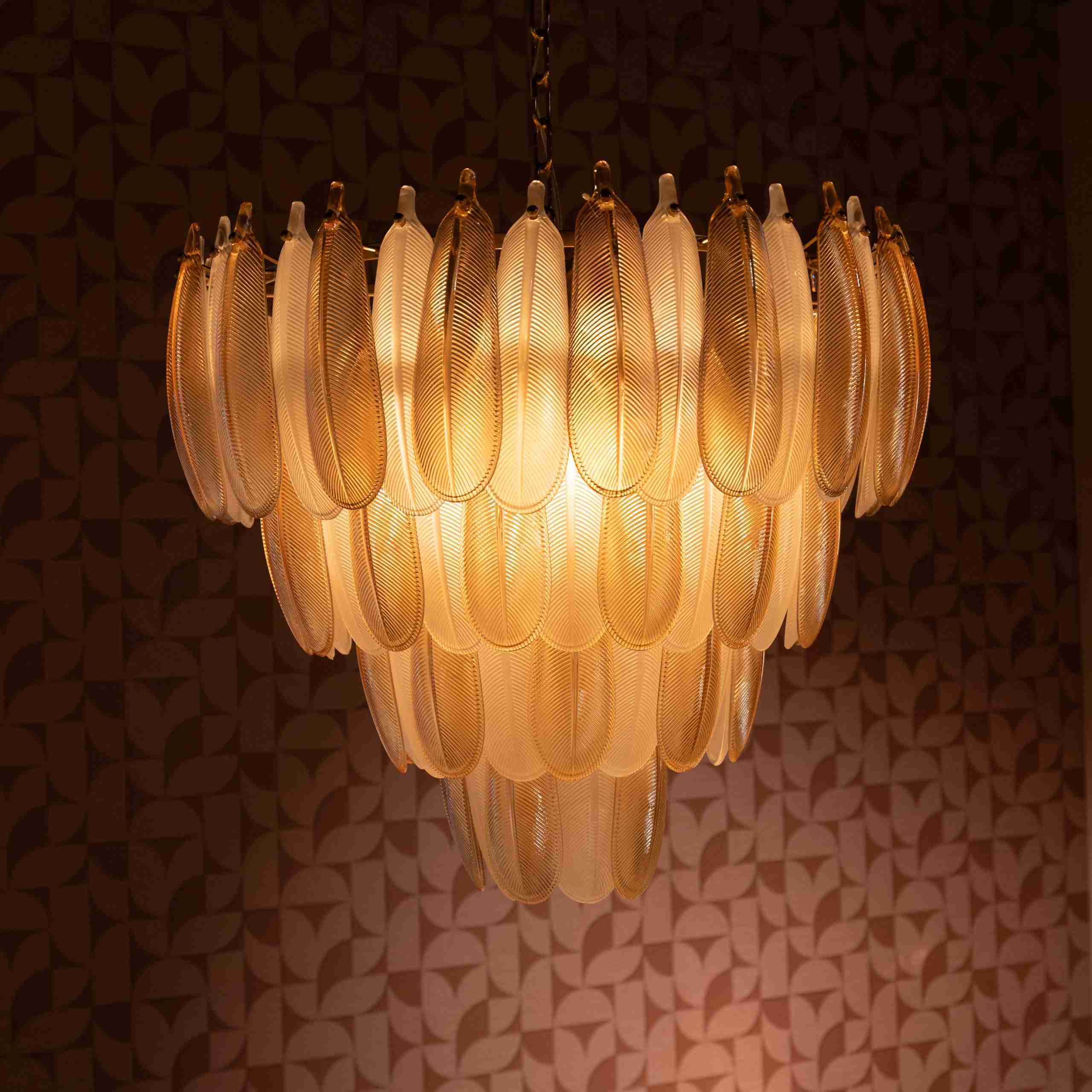 Richmond Hanglamp Chloe Glas, 60 x 60cm - Goud