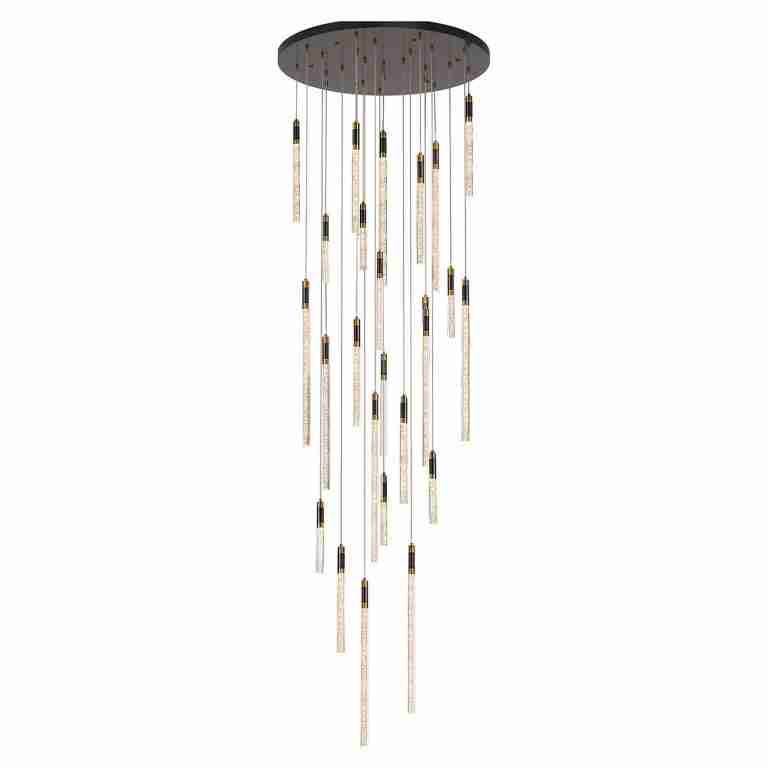 Richmond Hanglamp / Videlamp Crosley LED, 25-lamps, √∏120cm - Zwart