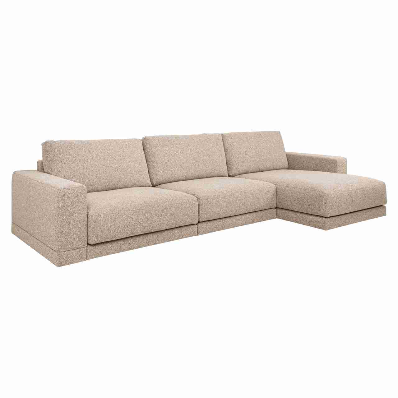 Richmond Loungebank Trentino Links/Rechts, Geweven stof - Bruin