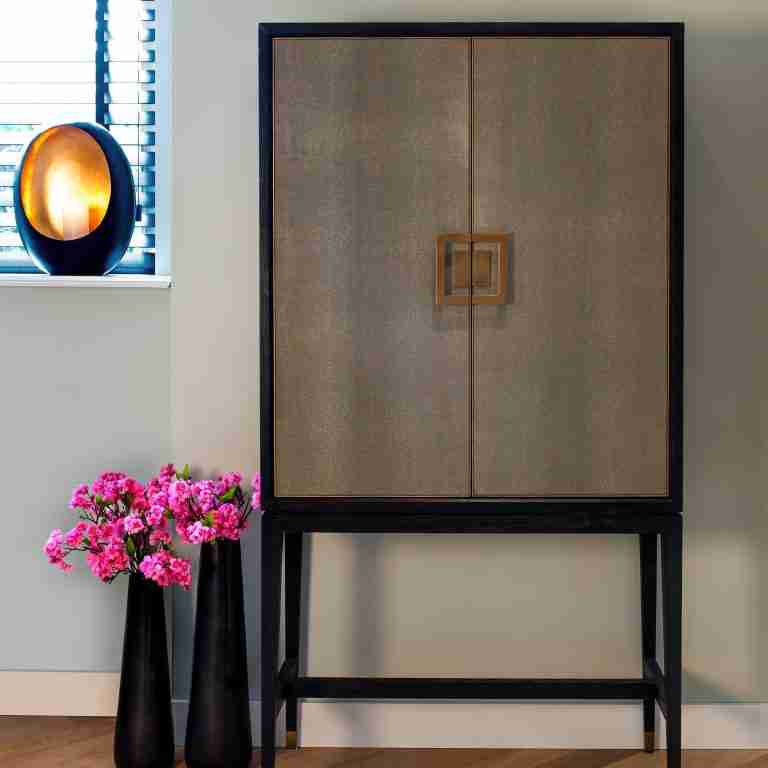 Richmond Opbergkast Bloomingville Eikenhout, 182 x 97cm - Goud