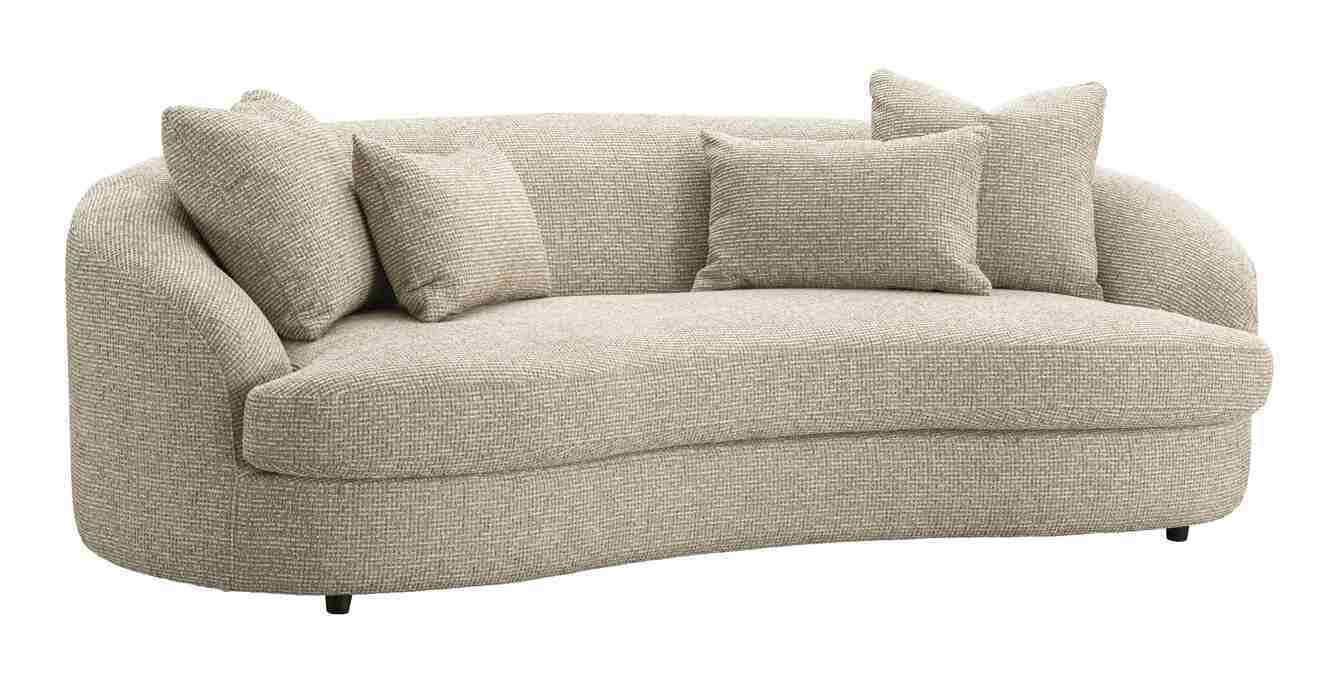 Richmond Organische Bank Morena 235cm, Blockweave stof - Crëme