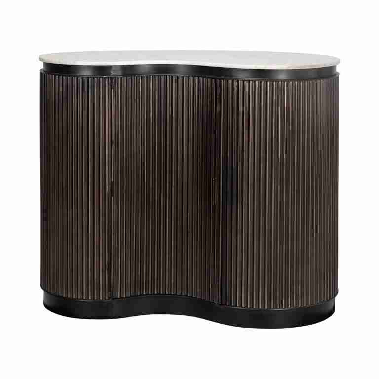 Richmond Organische Bartafel Mayfield Metaal en Marmer, 120 x 75cm - Brons