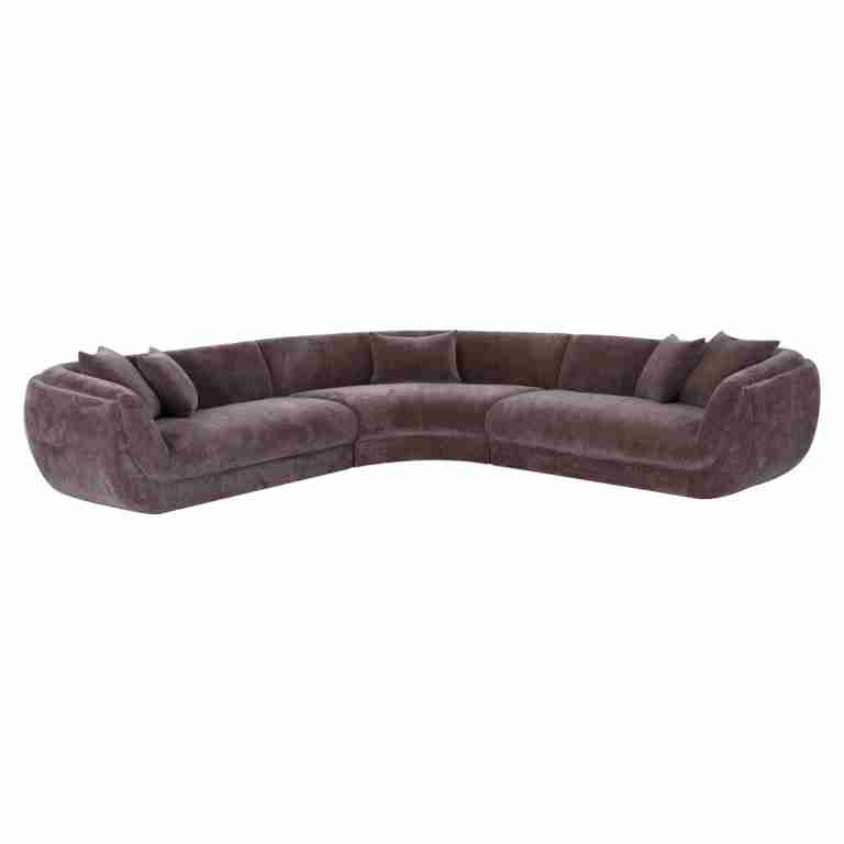 Richmond Organische Hoekbank Gianelle 310cm, Be Straight stof - Dark Brown