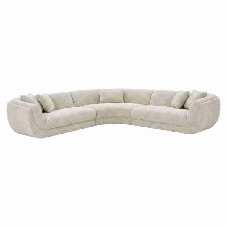 Richmond Organische Hoekbank Gianelle 310cm, Chunky stof - Natural