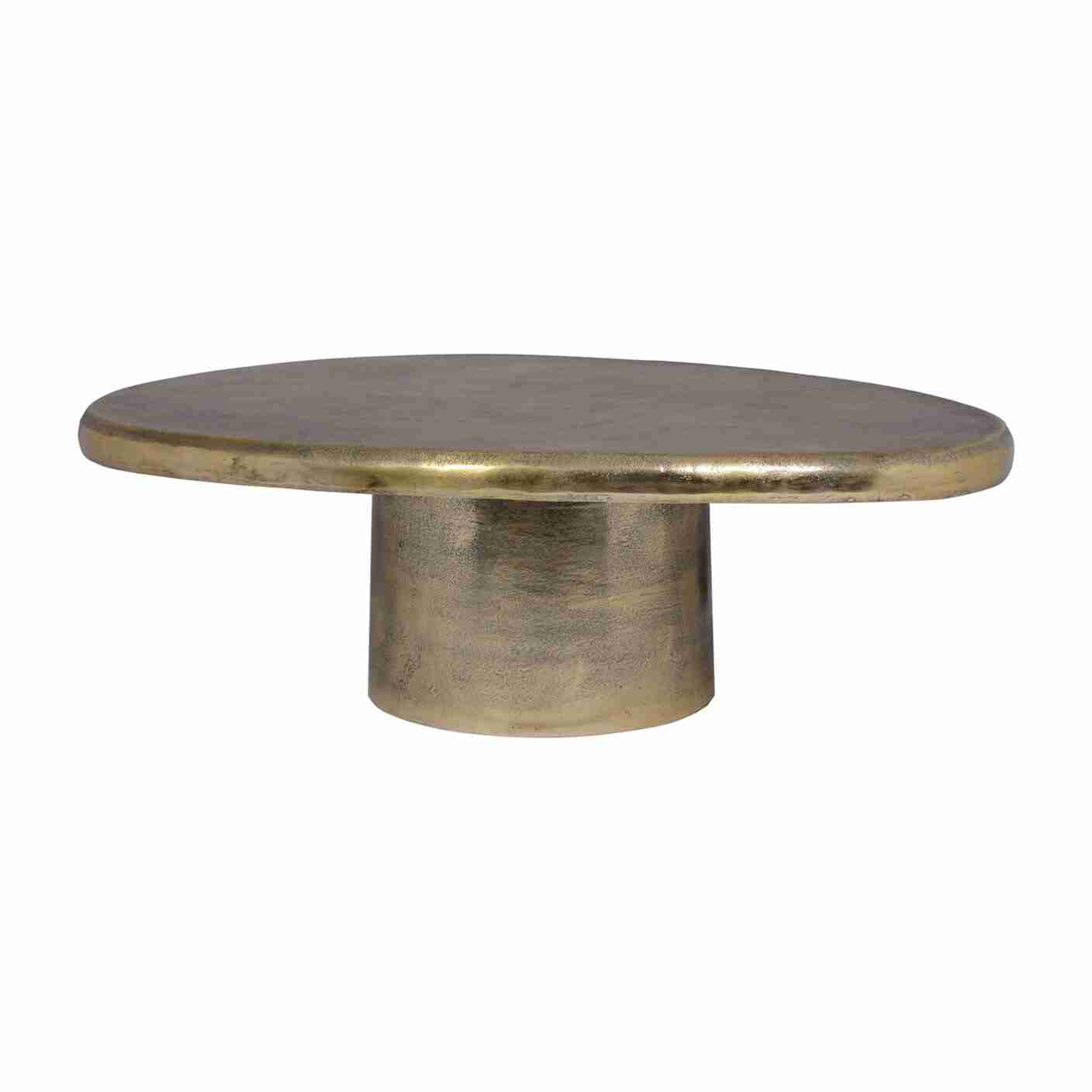 Richmond Organische Salontafel Pulitzer 106 x 82cm, Brushed Gold