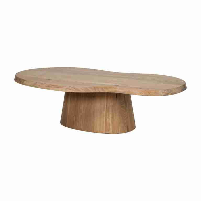 Richmond Organische Salontafel Riva Eikenhout, 129 x 67cm - Bruin