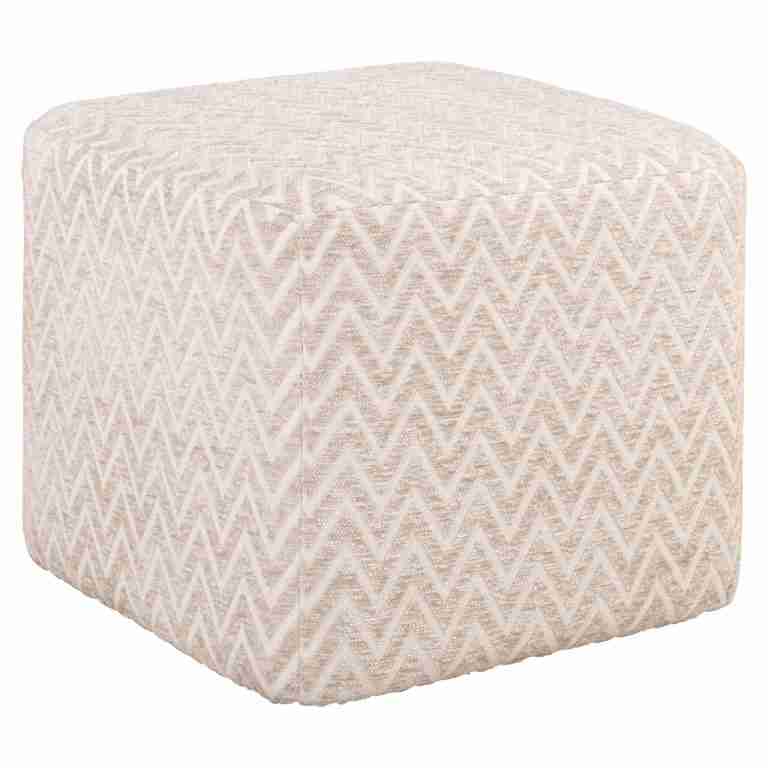 Richmond Poef Ciela Chevron, √ò51cm - Beige