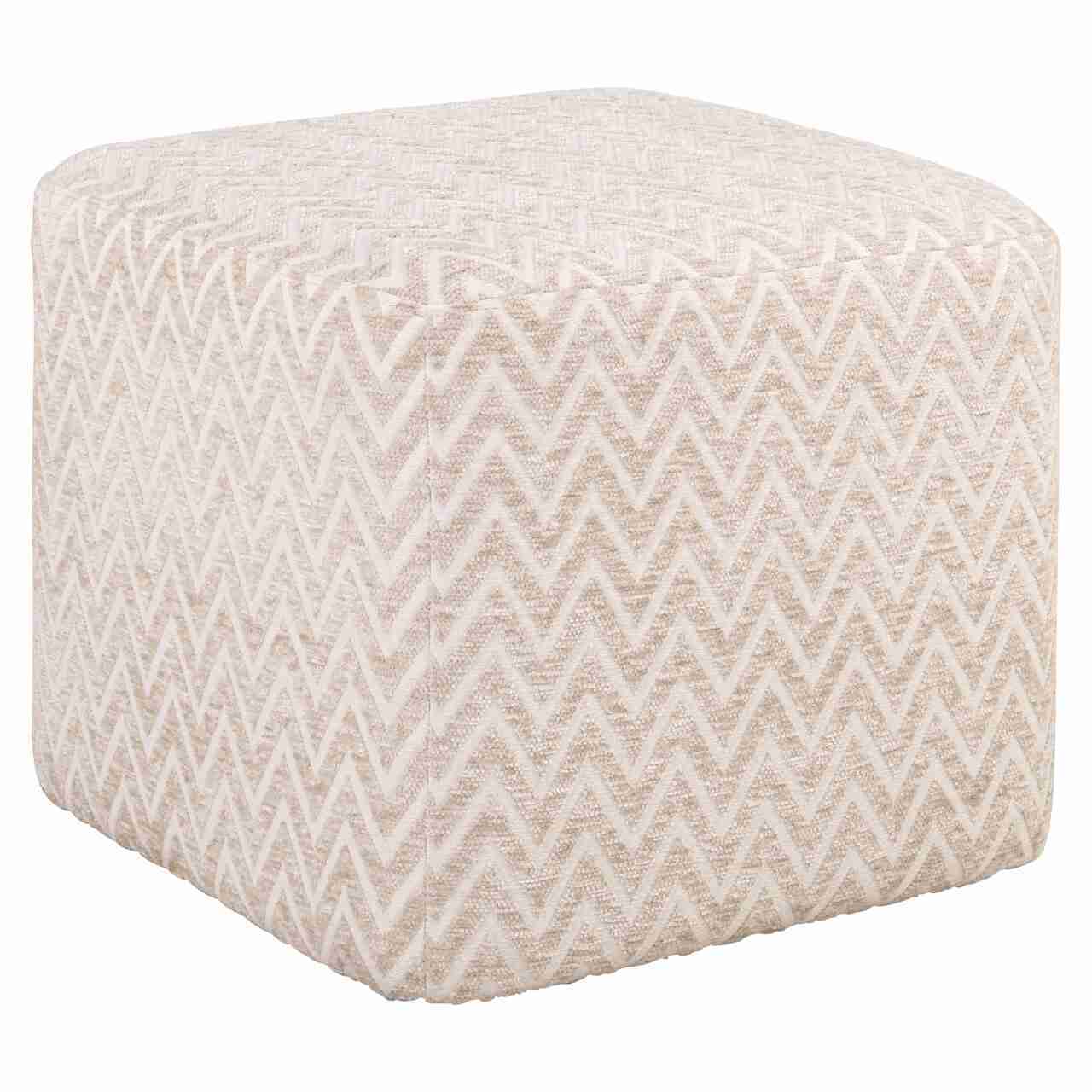 Richmond Poef Ciela Chevron, √ò51cm - Beige