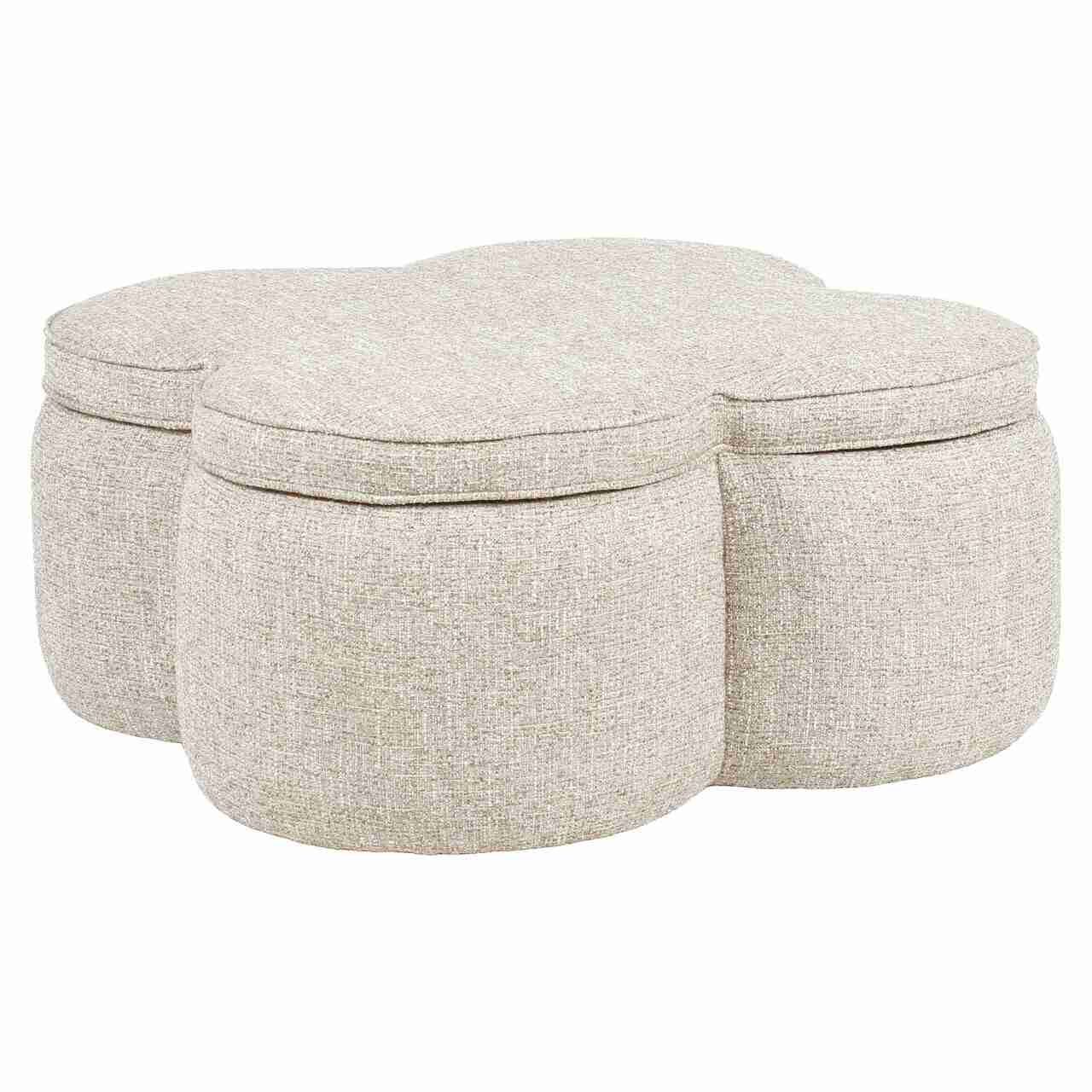 Richmond Poef Corbeau tweed - Sand, 92cm