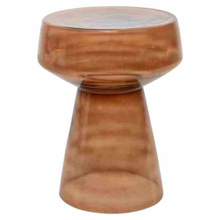 Richmond Ronde Bijzettafel Isa Glas, 40cm - Brown