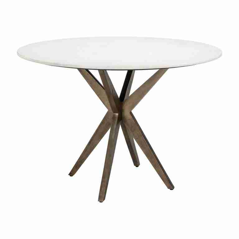 Richmond Ronde Eettafel Maisy Marmer, 114cm - Wit