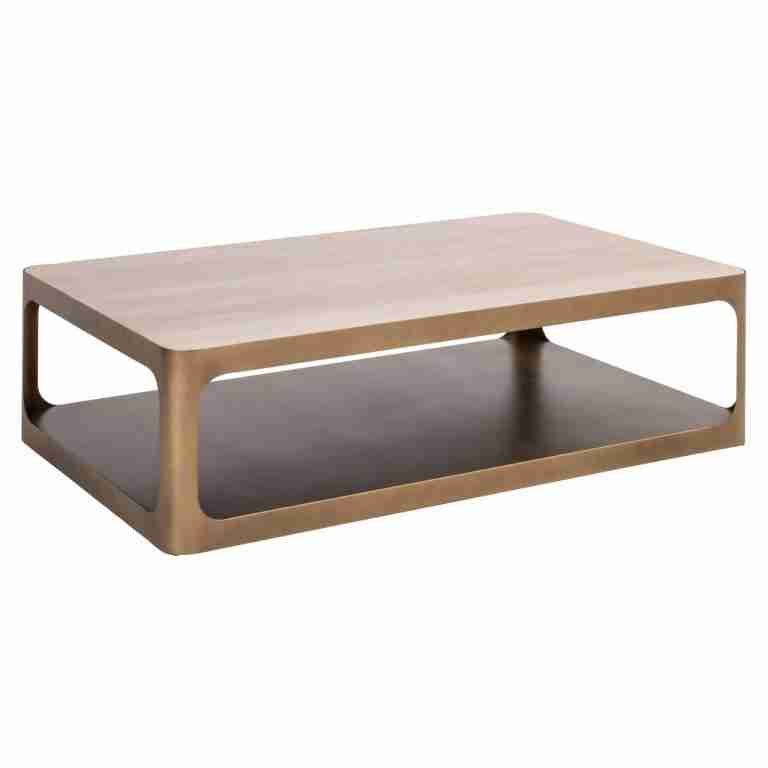 Richmond Salontafel Claridge Keramiek/Glas en ijzer, 130 x 80cm - Zand