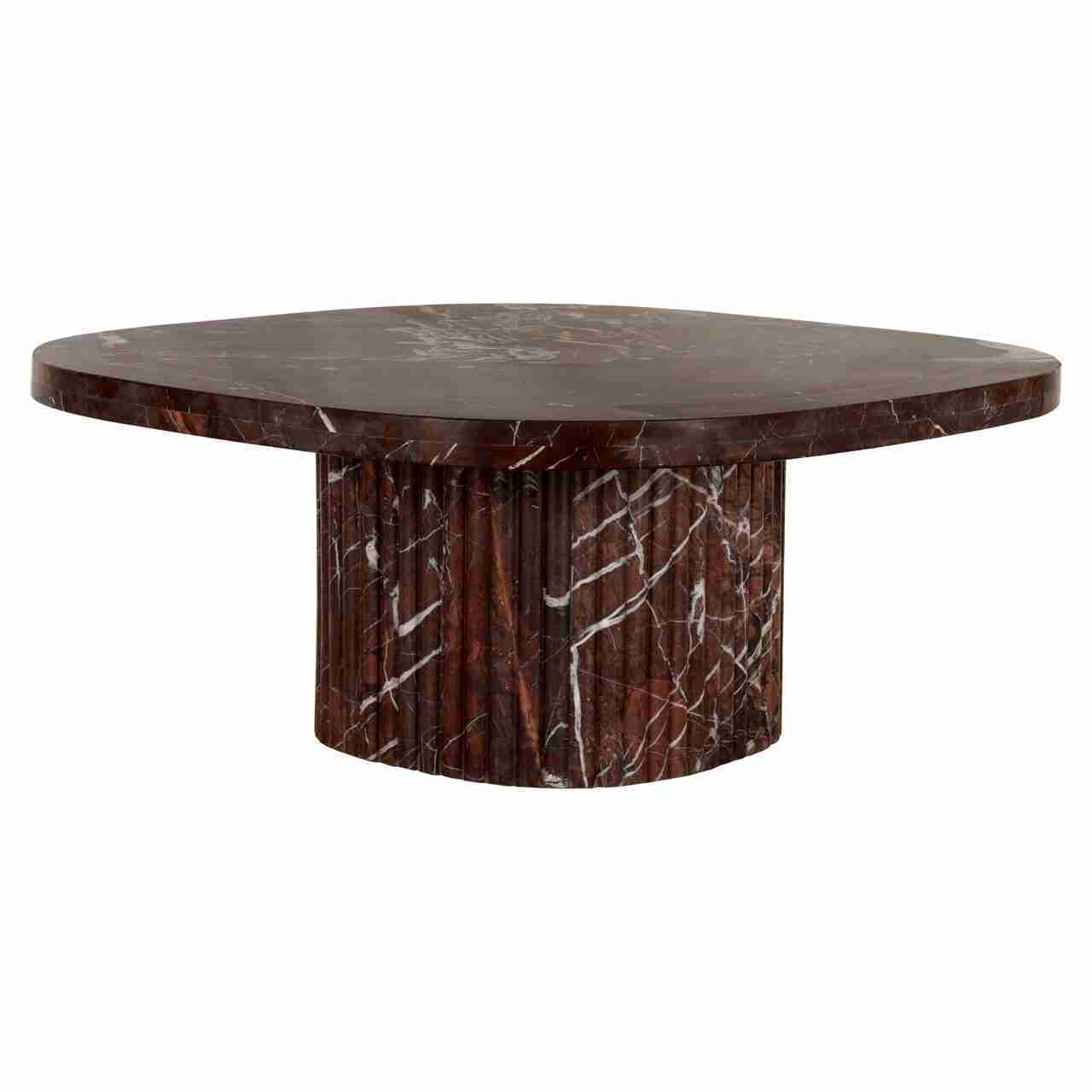 Richmond Salontafel Orchid Marmer, 90cm - Burgundy - Vierkant