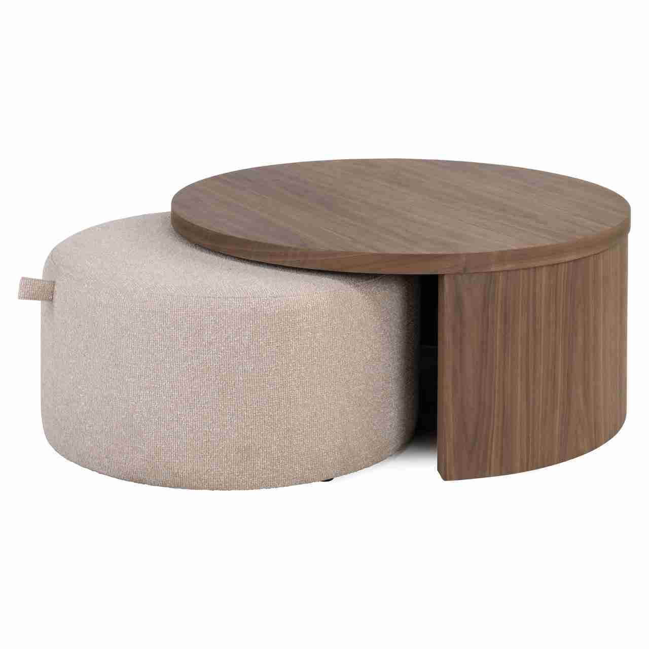 Richmond Salontafel Windsor Set van 2 stuks, 90cm - Walnut - Rond