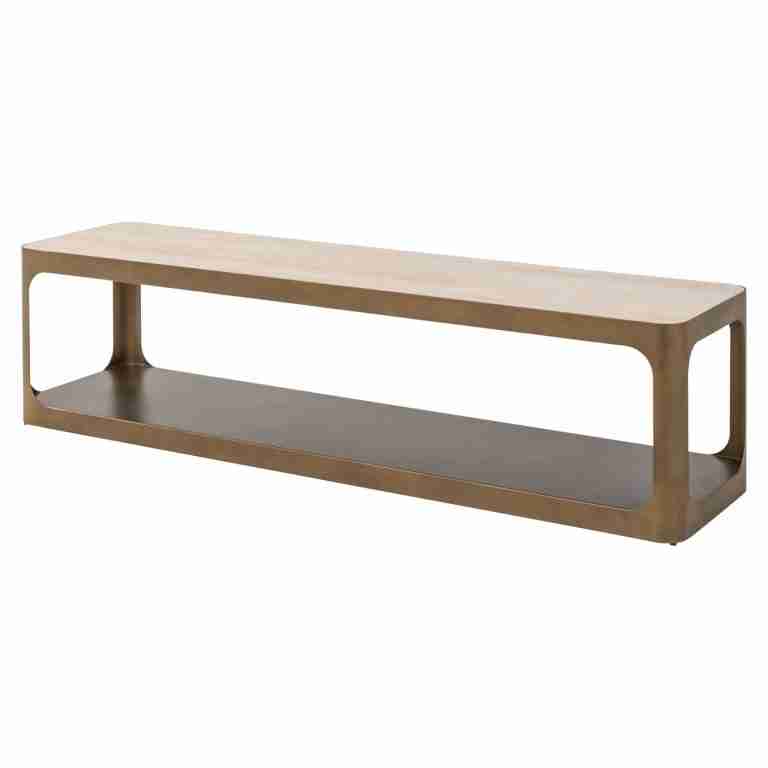 Richmond TV-meubel Claridge Keramiek/Glas en ijzer, 160cm - Zand