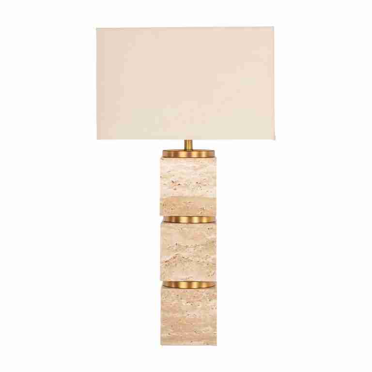 Richmond Tafellamp Jaella Travertin, 70cm - Beige