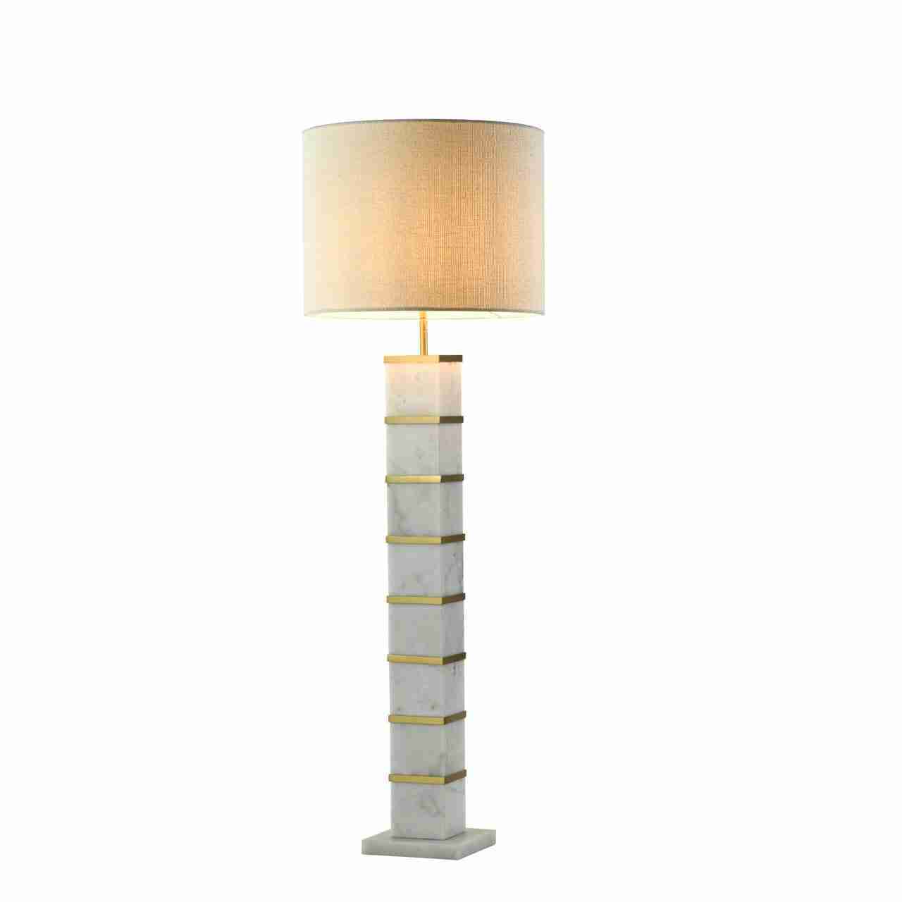 Richmond Vloerlamp Celinae Marmer en ijzer - Wit