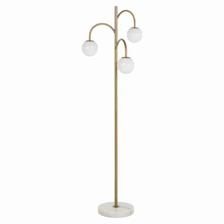 Richmond Vloerlamp Janou 3-lamps, 154cm hoog - Goud