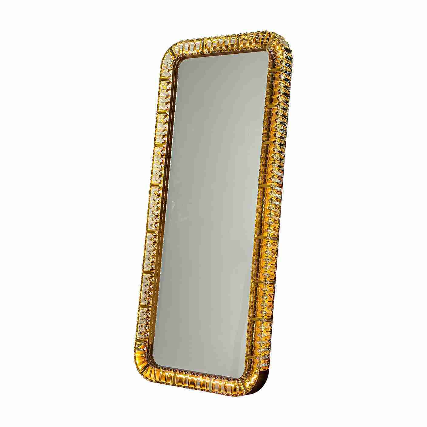 Richmond Vloerlamp/Spiegel Kahlo Crystal, 170cm - Brons - Passpiegel