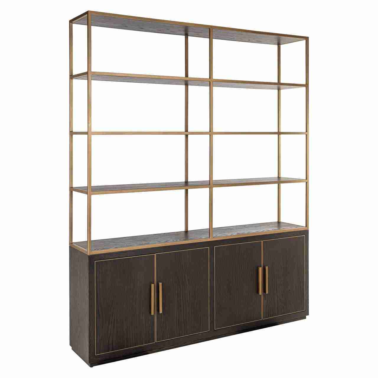 Richmond Wandkast Carter Eiken en metaal, 220 x 180cm - Bruin