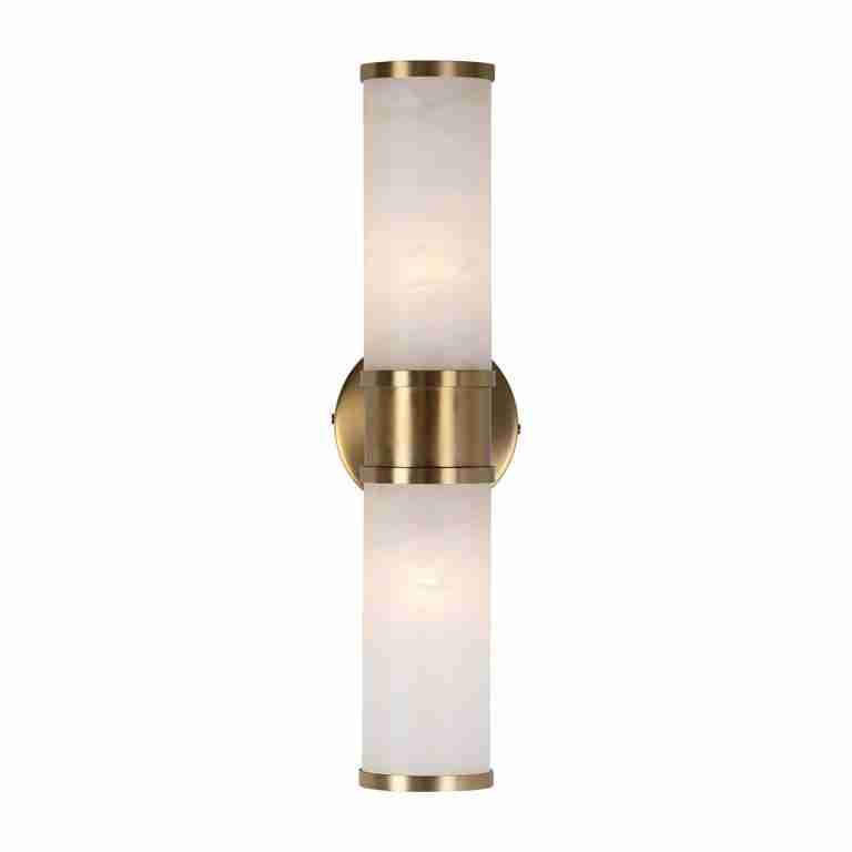 Richmond Wandlamp Charlize marmerlook 2x E14 - goud
