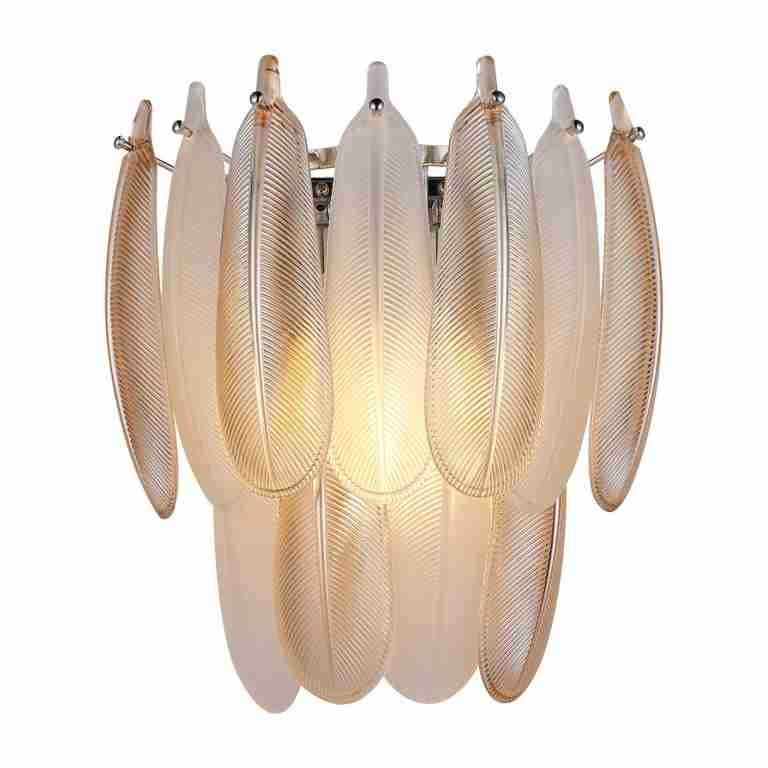 Richmond Wandlamp Chloe Glas - Brass Antique