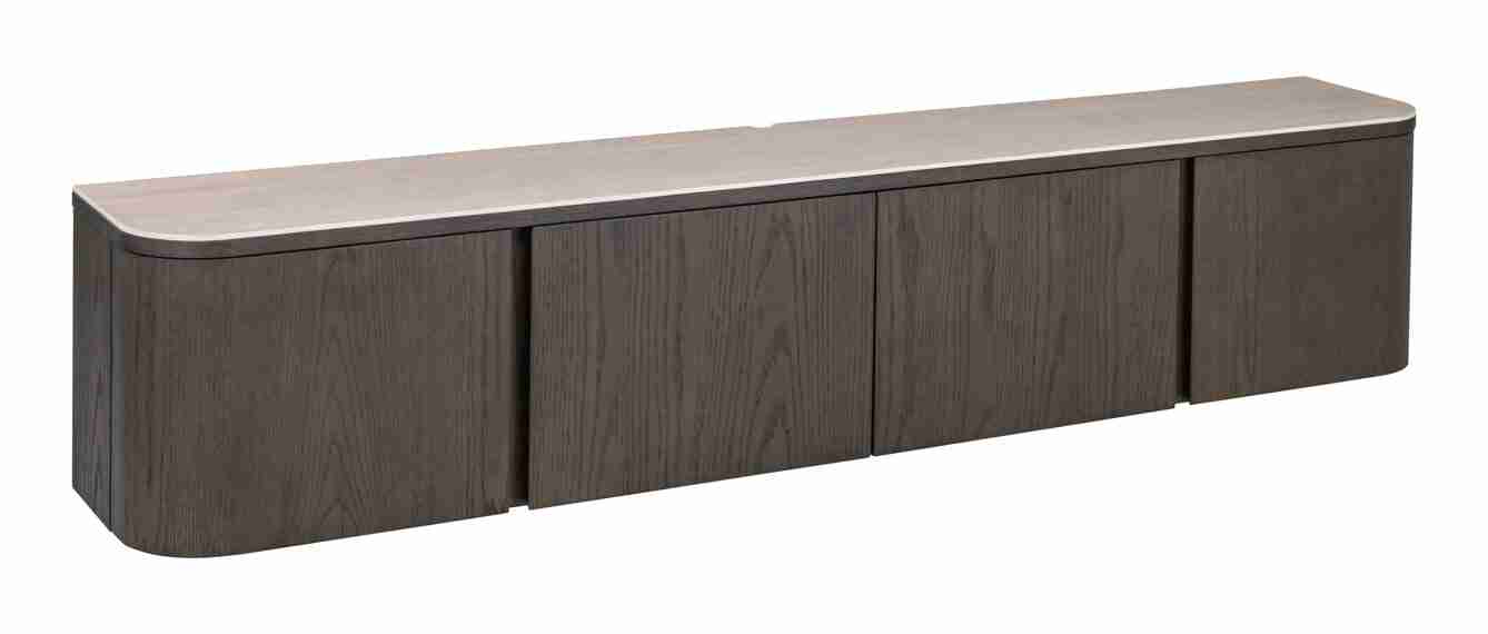 Richmond Zwevend TV-meubel Nando Travertinlook en eiken, 179cm - Bruin