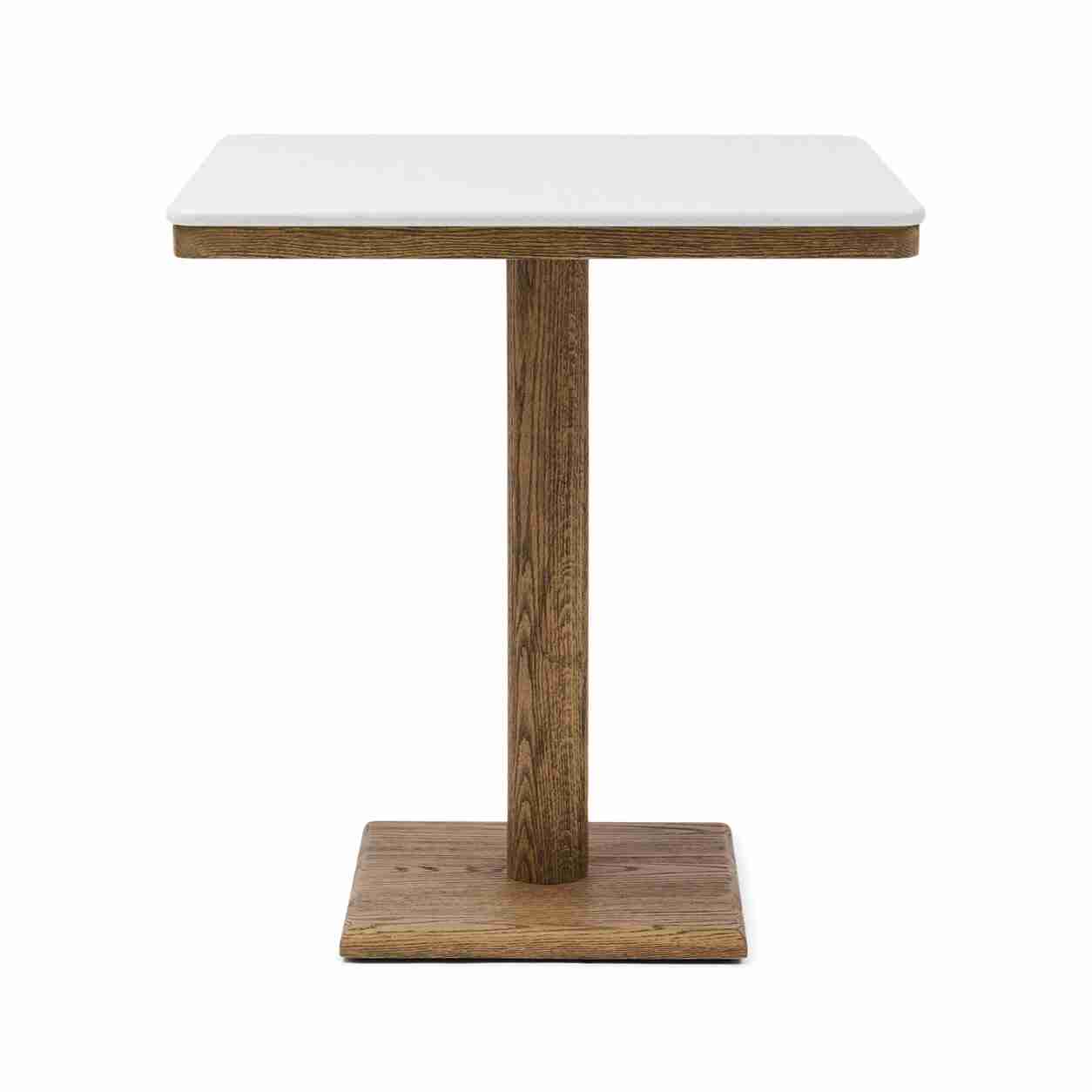 Rivièra Maison Bistrotafel Amalfi Marmer en eikenhout, 70 x 70cm - Wit