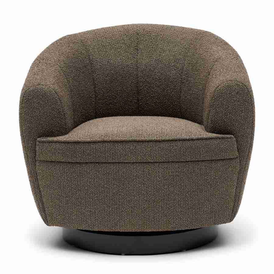 Rivièra Maison Draaifauteuil The Countess Bouclé - Classic Brown