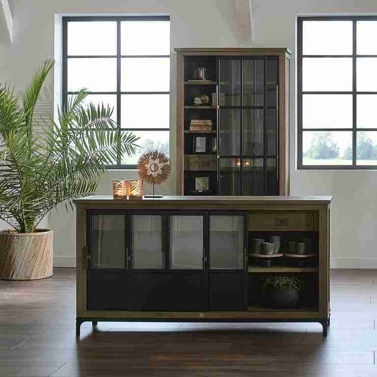 Rivièra Maison Dressoir The Hoxton 175cm - Zwart