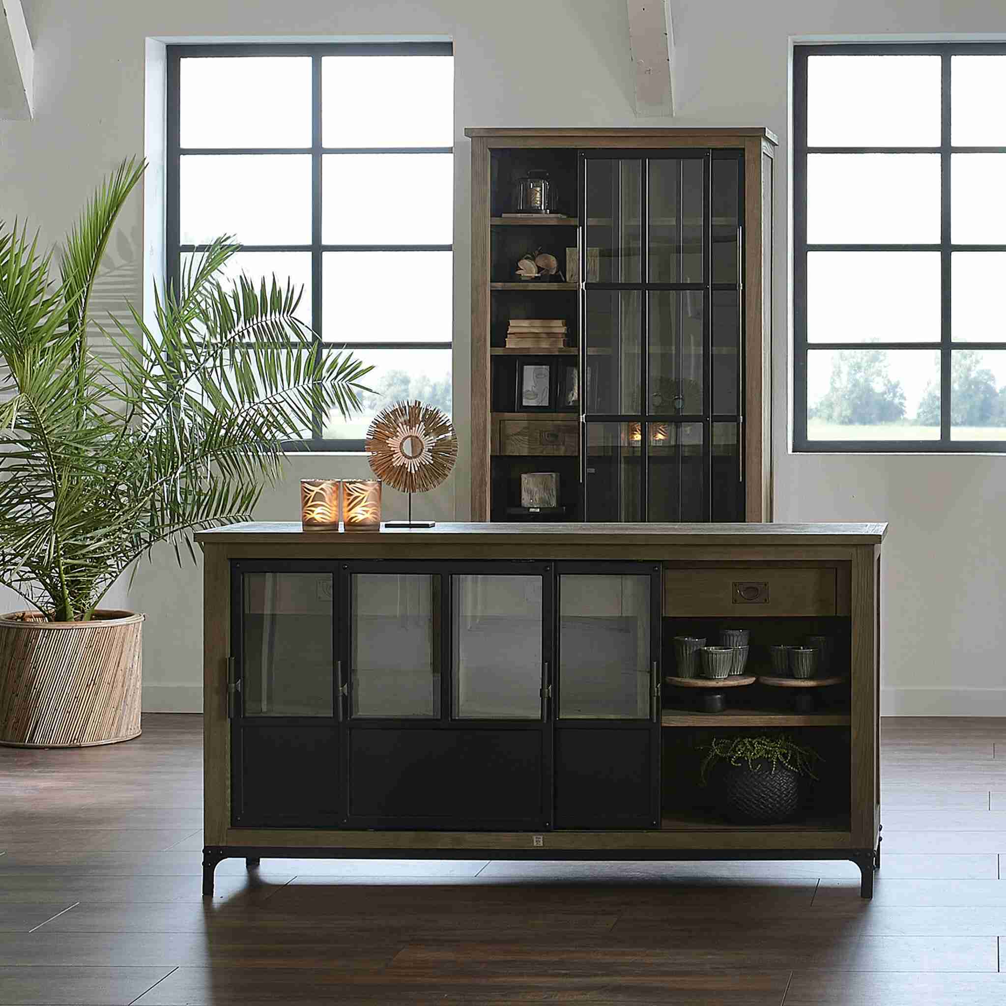 Rivièra Maison Dressoir The Hoxton 175cm - Zwart