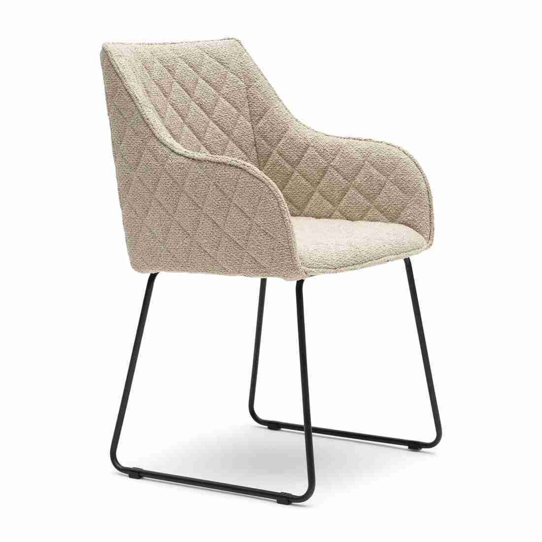 Rivièra Maison Eetkamerstoel Frisco Drive Bouclé - Natural Grey